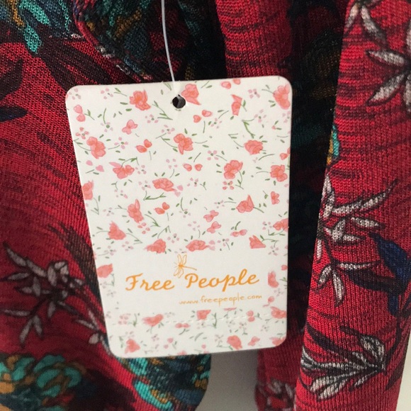 Free People Red Dock Street Shirt - Picture 4 of 5